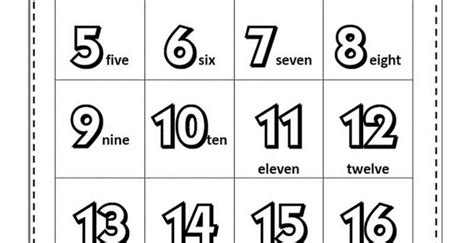 Numbers 1 20 Printable For Kids Learning Printable