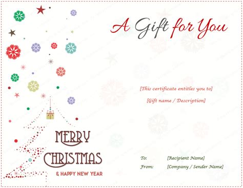 Download fillable pdf and editable microsoft word documents. Christmas Gift Certificate Templates - Editable and ...