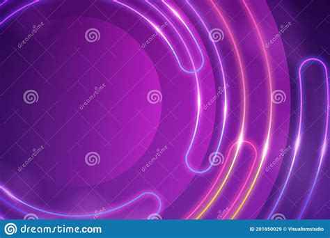 Purple Neon Light Futuristic Modern Grunge Line Electric Texture