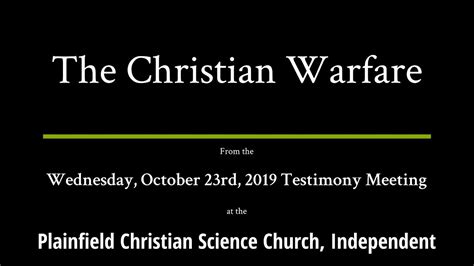 The Christian Warfare Readings From The Wednesday October 23rd 2019