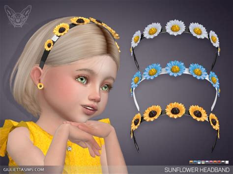 Sunflower Headband For Toddlers At Giulietta Sims 4 Updates
