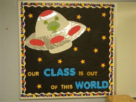 Alien Bulletin Board Space Classroom Space Theme Classroom Outer