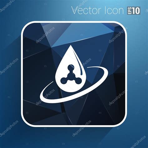 Chemical Icons Icon Drop Water Element Formula Symbol Atom Gene Stock