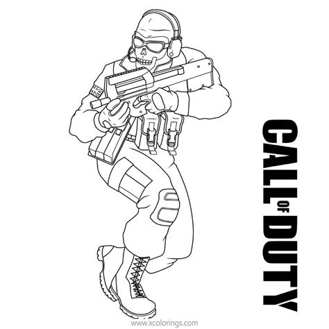 Call Of Duty Coloring Pages Pistol Gun