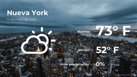 Nueva York Pronóstico Del Tiempo Para Este Domingo 14 De Mayo El