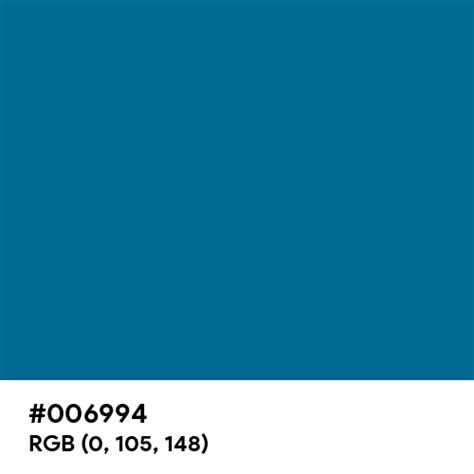 Sea Blue Color Hex Code Is 006994