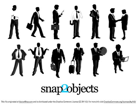12 Free Vector Businessmen Silhouettes Vector For Free Download