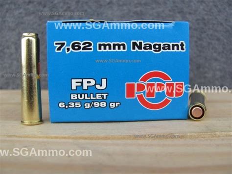 500 Rounds 762x38r Nagant Revolver 98 Grain Fpj Prvi Partizan Ammo