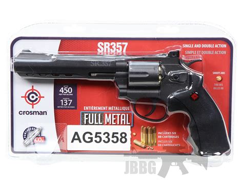 Crosman Sr357 Co2 Air Pistol Black Revolver Just Air Guns