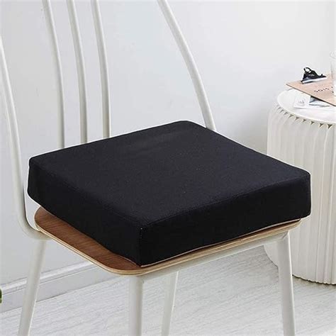 Fwzj Square Padded Seat Pad Ultra Thick Chair Cushions Soft Chair