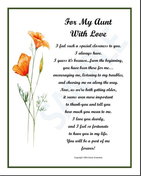 For My Aunt Poem Digital Download Aunt Poem Aunt Birthday Etsy Aunt Quotes Birthday Quotes