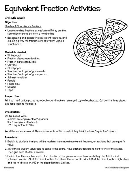 Start studying 5th grade equivalent fractions (nc). Equivalent Fraction Activities Activities & Project for ...