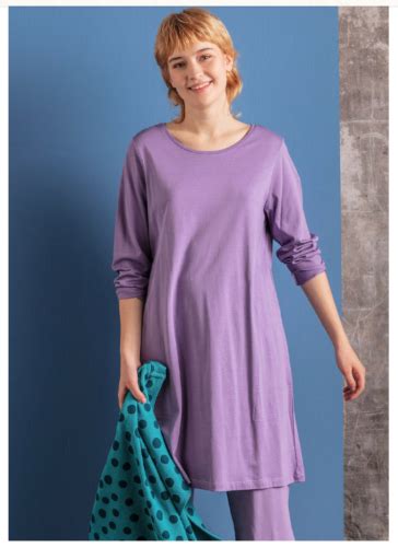 Bnwt Gudrun Sjoden Size Xxl Purple Aria Jersey Tunic Dress In
