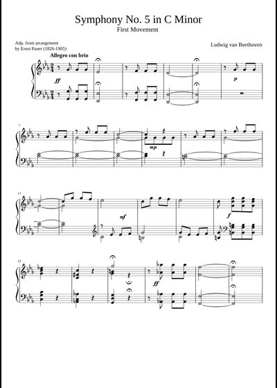 To make navigation easier, you can search by composer, instrument, time period, or musical form. BEETHOVEN sheet music free download in PDF or MIDI on MuseScore.com