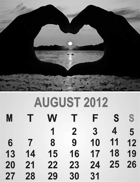 Monthly calendar for the month april in year 2012. Free Printable Calendar 2018: August 2012 Calendar
