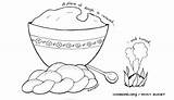 Coloring Pages Challah Bread Book Jewish Family sketch template