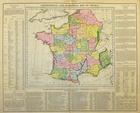 Old And Antique Prints And Maps France Battle Sites Lavoisne Atlas