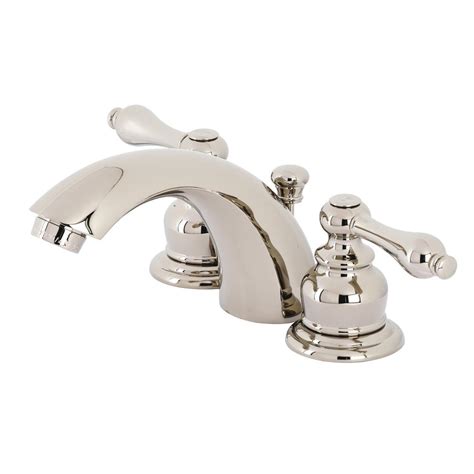 kingston brass victorian mini widespread 4 in centerset 2 handle bathroom faucet in polished