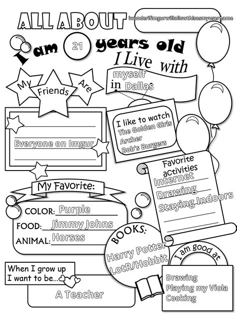 Printable Get To Know You Worksheets