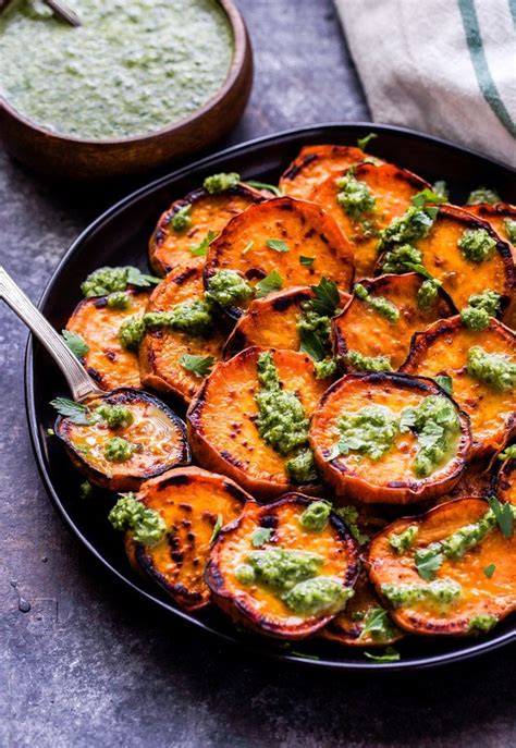 Grilled Sweet Potatoes With Cilantro Chimichurri Recipe Runner