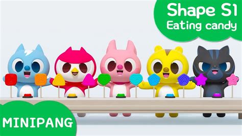 Learn Shapes With Minipang Shape S1 Eating Candy🍭 Minipang Tv 3d