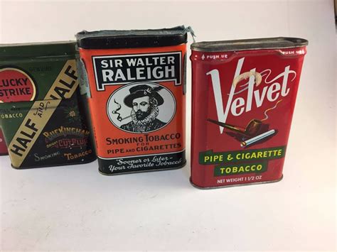 Lot 4 Pocket Tobacco Tins Velvet Raleigh Half And Half Prince