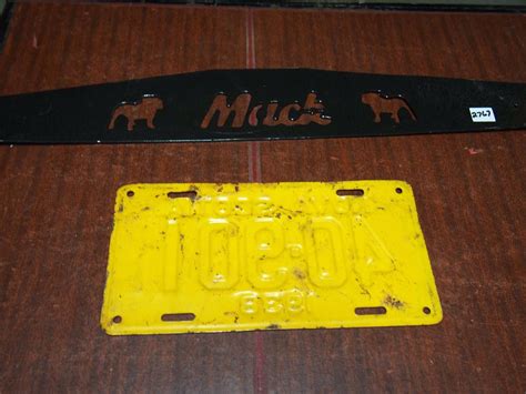 Only rear plates have been required since 1997. 1938 Nova Scotia License Plate, With Mack Plate