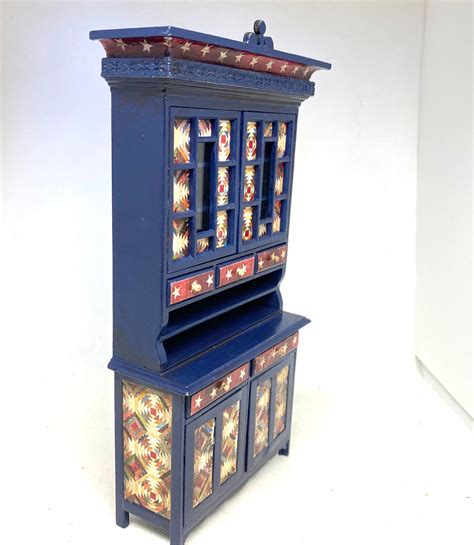 Gorgeous Vintage Dollhouse Cabinet In A Beautiful Americana Etsy