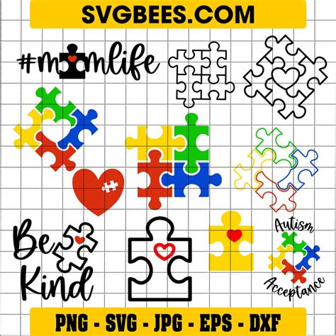 Autism Puzzle Piece Svg File For Cricut Svgbees