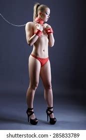 Bdsm Sexy Girl Posing Handcuffs On Stock Photo Shutterstock