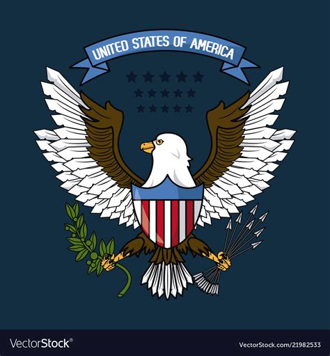 United States Of America Emblem Royalty Free Vector Image