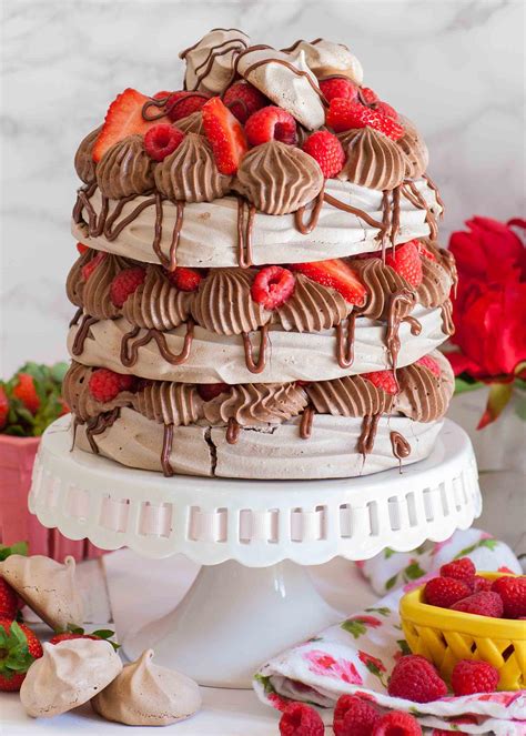 In russia, tvorog (quark or cottage cheese) is a childhood favorite. Chocolate Pavlova Cake With Berries - Tatyanas Everyday Food