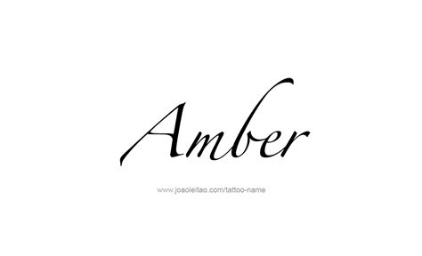 Amber Name Tattoo Designs
