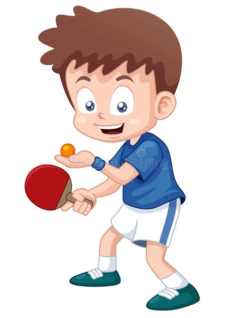 Table tennis racket ball field sport cartoon isolated icon vector illustration. Cartoon Table Tennis Player Stock Vector - Image: 27770401