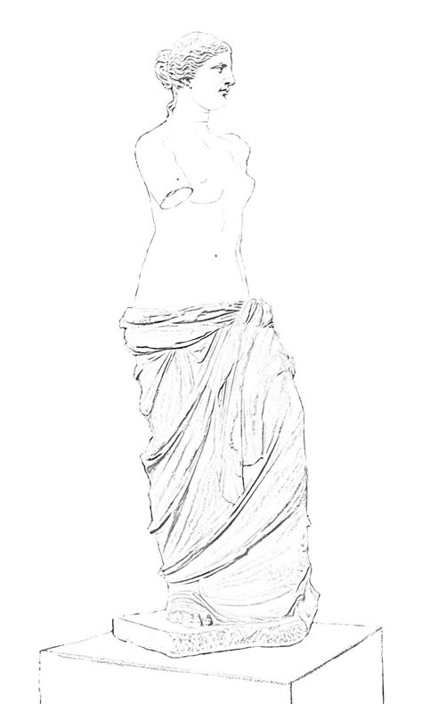 Stock Pictures Sketches Of Venus De Milo At The Louvre In Paris