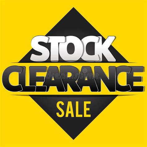 Stock Clearance Banner Flyer Or Poster Stock Vector Illustration Of