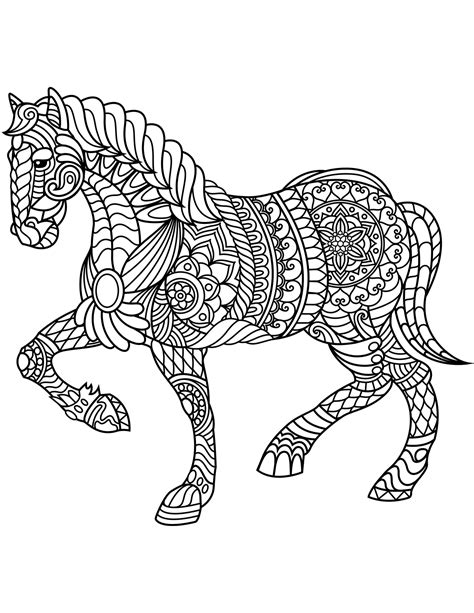 Free printable animal mandala coloring pages. Horse Coloring Pages for Adults - Best Coloring Pages For Kids