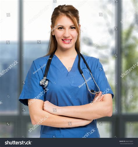 Beautiful Nurse Portrait Stock Photo 666318301 Shutterstock