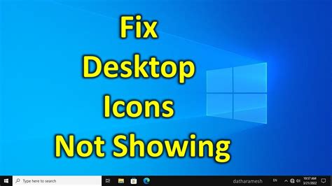 How To Fix Desktop Icons Not Showing In Windows Youtube