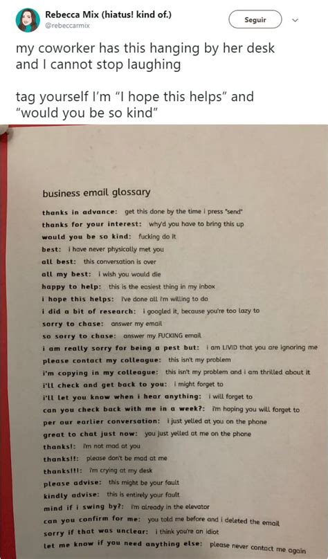 Business Email Glossary Funny Funny Texts Tumblr Funny Funny Quotes