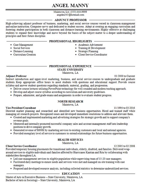 Cover letter example & template. Cover Letter For Adjunct Professor Job | Webcas.org