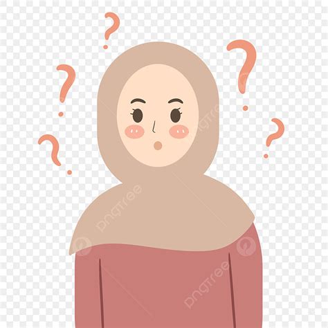 Wanita Muslimah Bingung Muslim Wanita Bingung Png Transparan Clipart