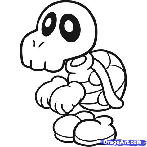 Dry Bones Mario Coloring Pages Coloring Home