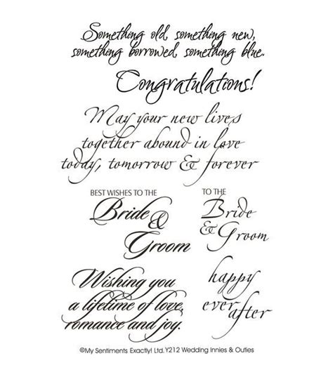 My Sentiments Exactly Clear Stamps 4x6 Sheet Wedding Joann