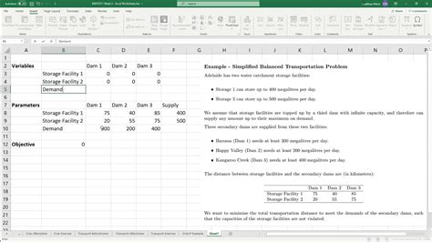 Solving A Simple Balanced Transportation Problem Using Excels Solver