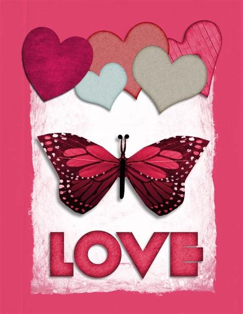 Greeting Card Love Butterflies Hearts Free Image Download