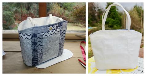 Reversible Fabric Vinyl Tote Bag Free Sewing Pattern