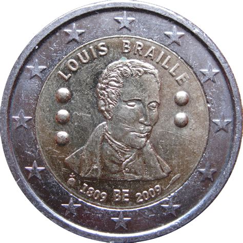 2 Euros Louis Braille Belgique Numista