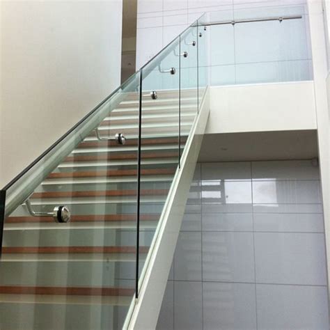Tempered Glass U Channel Railing Interior Stairs Railing Designs