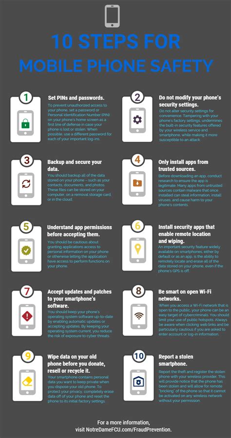10 Steps For Mobile Phone Safety Notre Dame Federal Credit Union